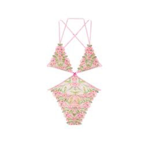 💗👙Victoria's Secret Dream Angels lily embroidery triangle teddy👙💗 - Picture 3 of 8